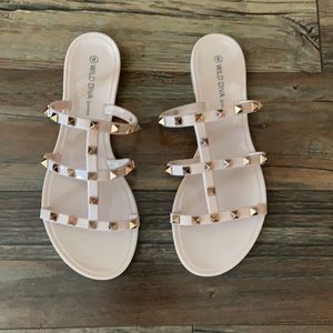 Jelly rose gold sandal